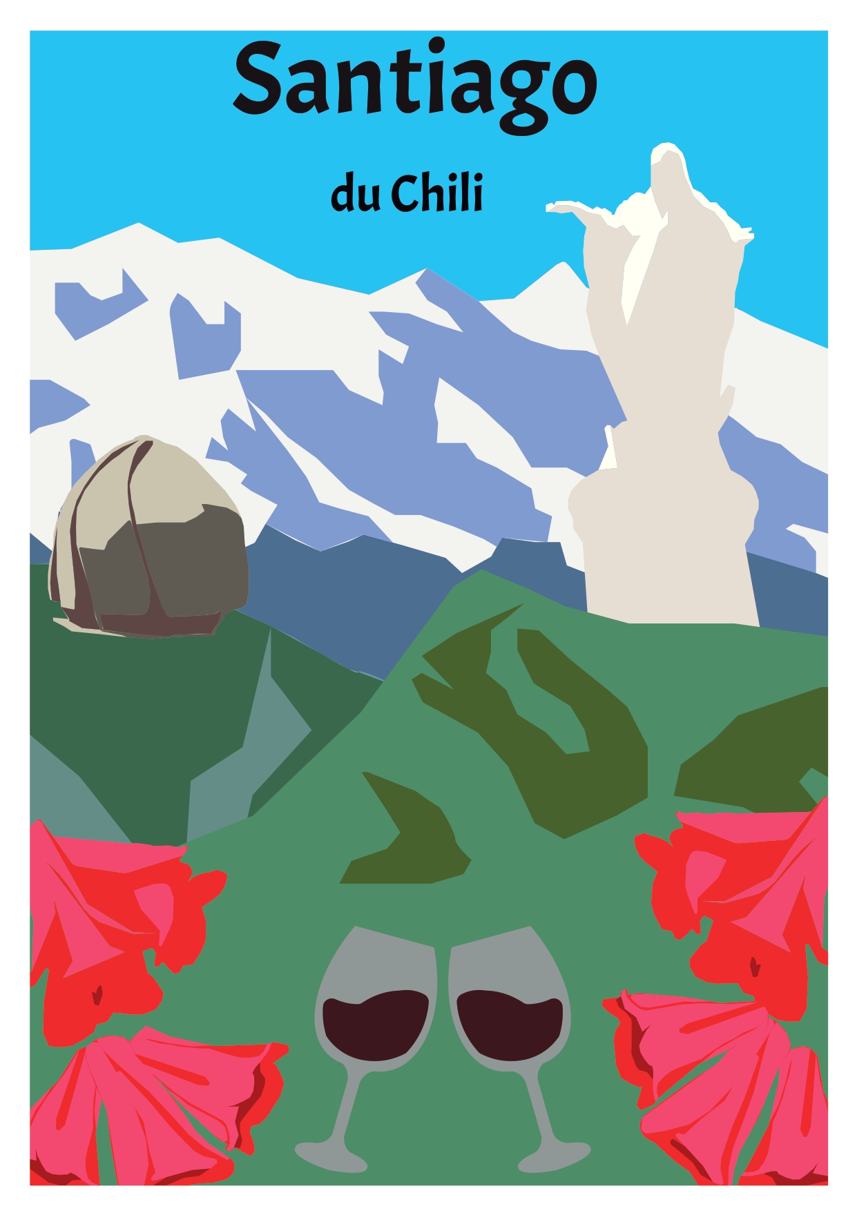 Affiche Santiago du Chili